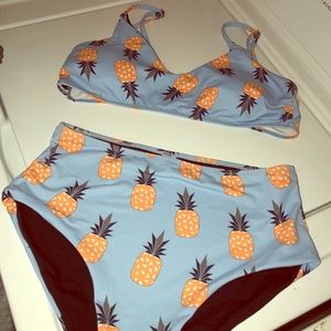Pineapple High Wasted Bikini